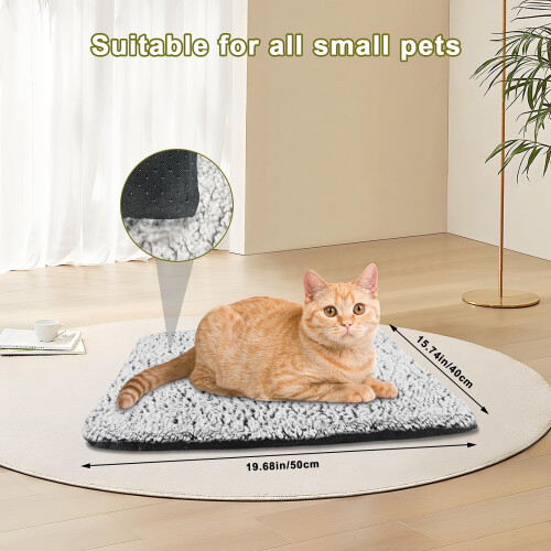 Emwel Self Heating Cat Bed Heated Cat Blanket Washable Warming Pet Pad 1