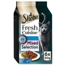 SHEBA Fresh Cuisine Taste of Tokyo Cat Pouches with Salmon and Tuna in