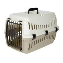 Kerbl Transport Box Expedion with Plastic Door, 45 x 30 x 30 cm, Cream