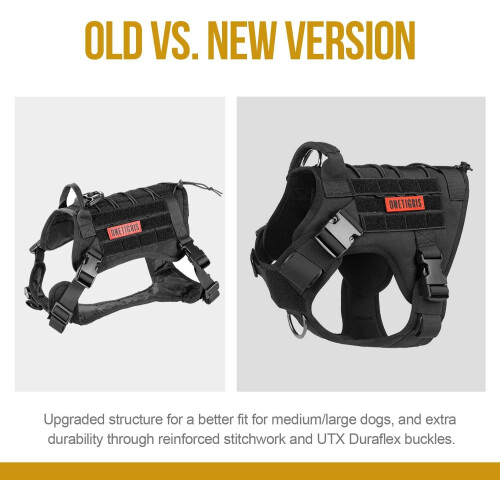 OneTigris Tactical Dog Harness - Fire Watcher Comfortable Patrol Vest 2