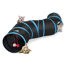 Pawaboo Cat Toys - S-Shaped Cat Tunnel Tube, 25x97cm, Extensible & Col