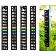 CONGGUAN 4Pcs Aquarium Temperature Meter Sticker Thermometer Strip Tan