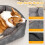 Oveppy Dog Bed Medium, Super Soft Rectangle Dog Beds, Washable Warming 5