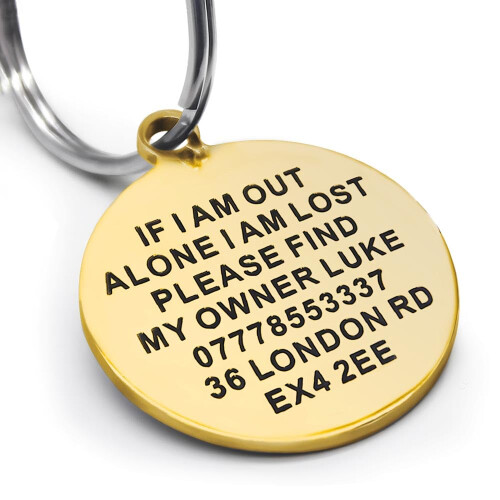 Personalised Engraved Dog Tags for Pets UK Prime, Double Side Stainles