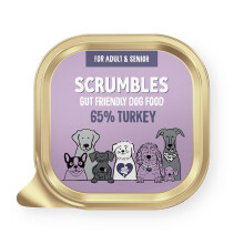 Scrumbles Turkey Natural Wet Dog Food, Grain Free Recipe with 65% Turk