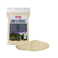 AMTRA White Quartz - Fine White Quartz Aquarium Sand, for Fresh or Sal
