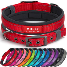 SEOUGEE Personalised Dog Collar with Name and Phone Number | Durable M