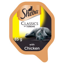 Sheba Classics Cat Food Trays Chicken in Terrine, 85 g (Pack of 22)