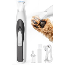 oneisall Dog Paw Trimmer with LED Light, Low Noise Dog Clippers Groomi