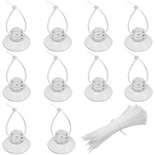 Uniclife 10 Pack Aquarium Suction Cups and 20 Pieces Adjustable Zip Ti