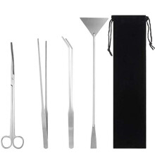 Miuse Aquarium Scissor Tweezers Spatula Tool - 4 in 1 Stainless Steel
