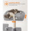 FEANDREA Feandrea Cat Tree Tower, 143 cm Multi-Level Plush Cat Condo with 4 Scr 5