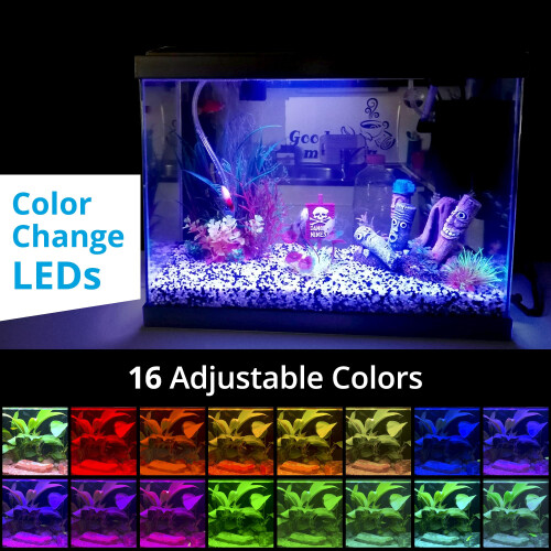 NICREW Submersible Aquarium Light, Underwater RGB Multicolor LED Light 2