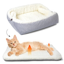 MAIYADUO Self Warming Cat Beds for Cats and Small Dogs - 42x38 cm Wash