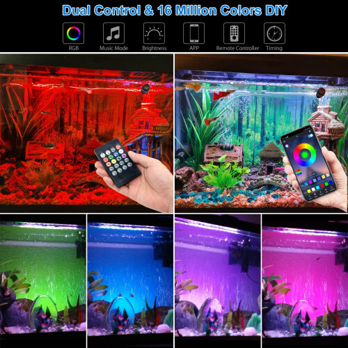 VARMHUS Submersible LED Aquarium Light,Fish Tank Light with Remote Con 1