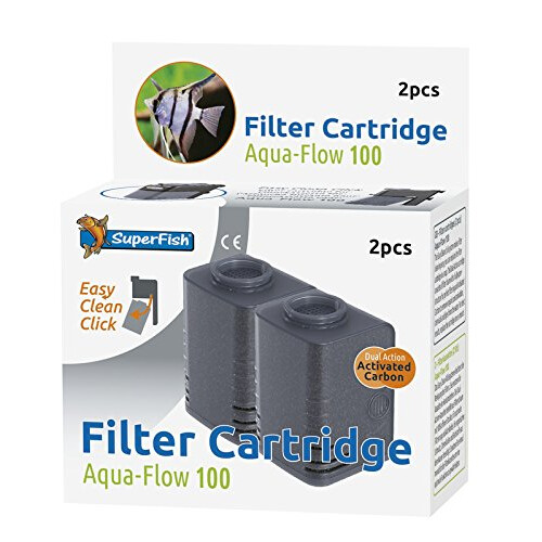SuperFish Superfish Aqua Flow 100 Easy Click Cartridge (2Pk) - Packaging May Var 2