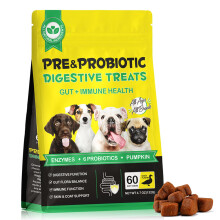 Probiotics for Dogs, 60 Chews, Pre & Probiotic Supplements for All Dog