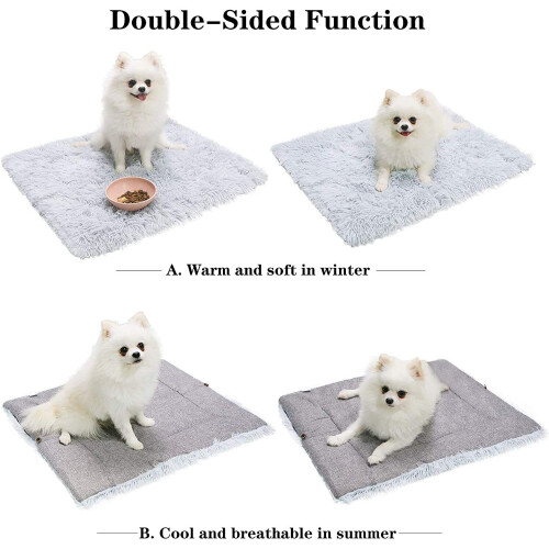 Eidoct Furry Self Warming Cat Mat for Cats Small Dogs,Function 2 in 1 1