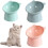 3Pcs Plastic Raised Cat Bowl Tilted 15 Degrees Elevated Cat Food and W 1