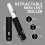 Flint Classic Black Retractable Mini Lint Roller with 90 Extra Sticky 2