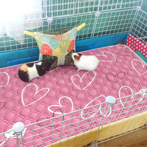 2 Pack Guinea Pig Cage Liner with Cleaning Tool Set Guinea Pig Bedding 2