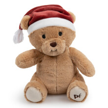 Petface Christmas Teddy Plush Dog Toy with Built-In Squeaker (Pack of