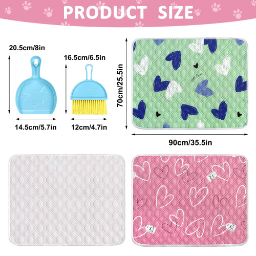 2 Pack Guinea Pig Cage Liner with Cleaning Tool Set Guinea Pig Bedding 1