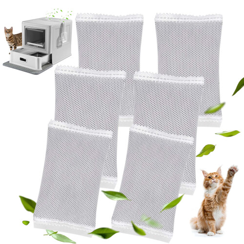 Marchul 6 Pack Cat Litter Box Filter, Universal Odor Eliminator for Ho