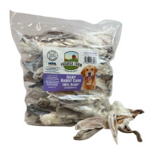 Nova Dog Chews Hairy Rabbit Ears for Dogs 500g 100% Natural Rabbit Dog