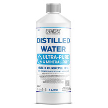 ONYX Distilled Water 1L - 100% Ultra Pure Water - For Labs, Irons, Hum