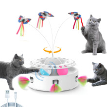 Soarer Interactive Cat Toys 3-in-1 Automatic Kitten Toy, Butterfly Dan