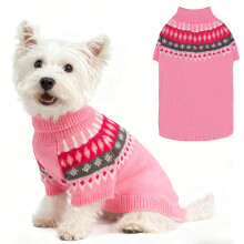 EXPAWLORER Turtleneck Dog Jumper - Knitted Dog Clothes in Classic Fair