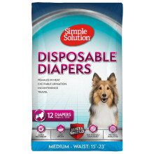Simple Solution Disposable Dog Diapers for Female Dogs, True Fit, Abso