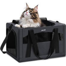 pecute Cat Carrier XL, Extra Large Stable Cat Carrier Handbag, Portabl