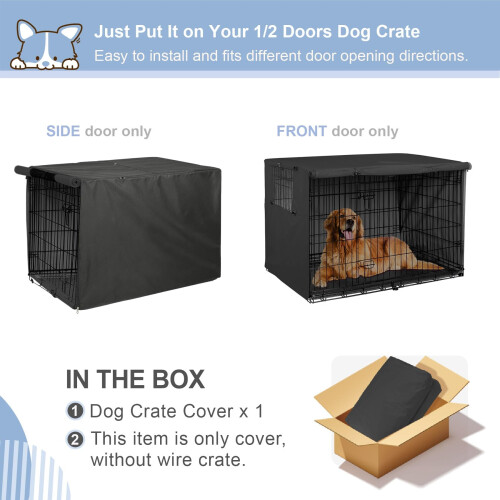 Explore Land Dog Crate Cover Durable - Polyester Pet Kennel Cover Univ 1