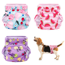 Heyu-Lotus Reusable Dog Nappies Female 3 Pack Washable Female Period P