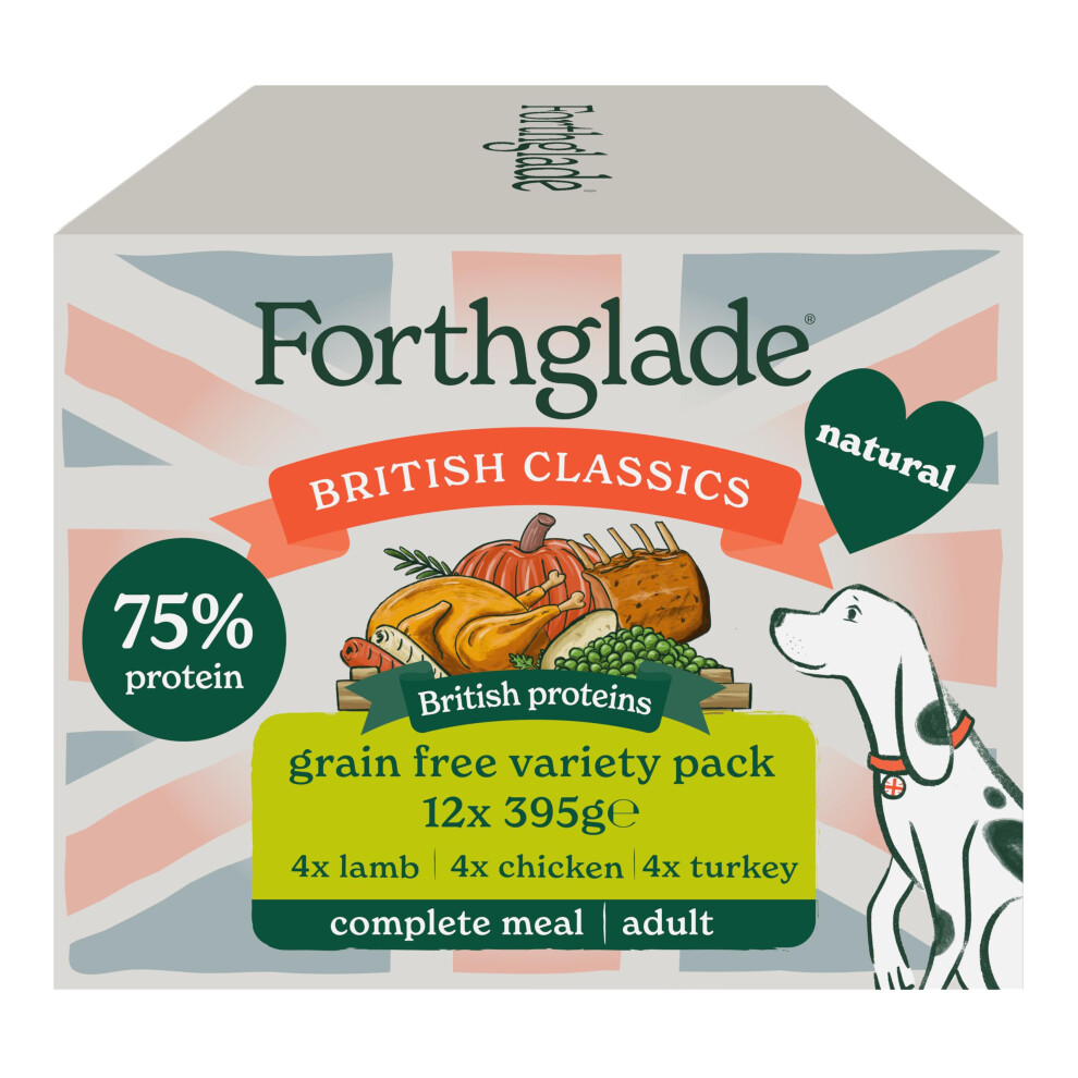 Photos - Dog Food Forthglade British Classics Wet  Variety Pack (12 x 395g Trays 