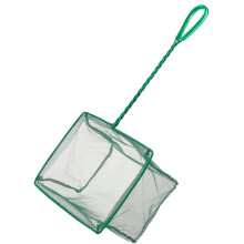Uniclife 25 cm Aquarium Fish Net with Braided Metal Handle Large Squar