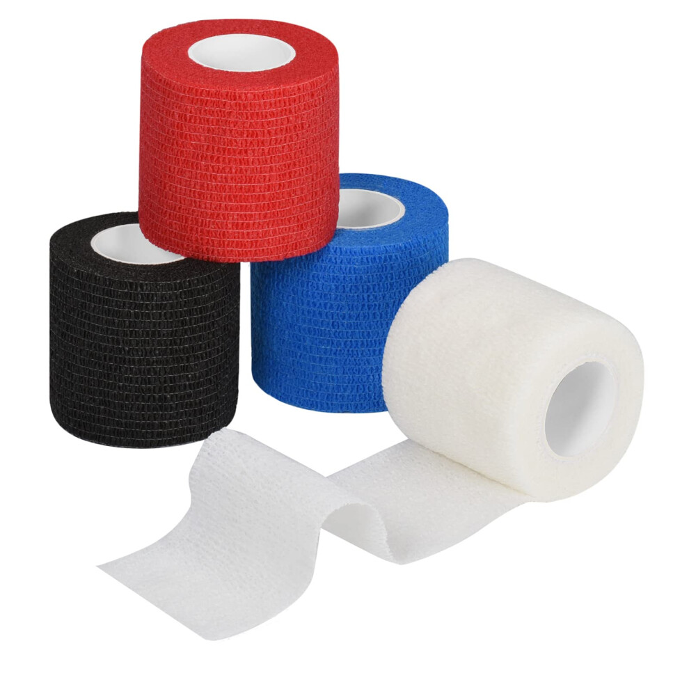 Seadesky 4 Rolls Cohesive Bandages Pet Vet Wrap For Dogs Cats Horse El