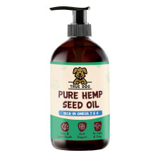 True Dog Pure Hemp Oil (500ml) Dog Food Topper with Vitamins and Omega