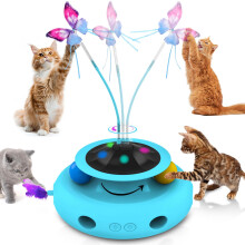 HETOO Cat Toys, 3-in-1 Interactive Cat Toy for Indoor Kitten with Feat