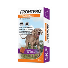 FRONTPRO Chewable Tablets Flea & Tick Treatment for Dogs 1 Pack (25-50