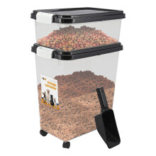 SmashingDealsDirect 3 Piece Pet Food Airtight Storage Container With P