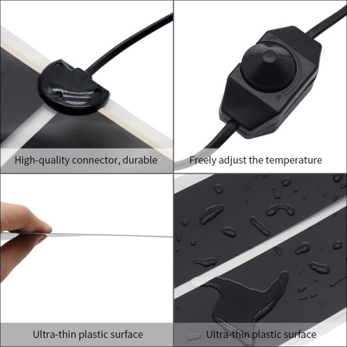 Reptile Heating Mat, Reptile Heat Pad Adjustable Temperature Control T 2