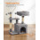 FEANDREA FEANDREA Cat Tree, Small Cat Condo, 72 cm, 3 Pompoms, Light Grey PCT12 3