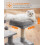 FEANDREA FEANDREA Cat Tree, Small Cat Condo, 72 cm, 3 Pompoms, Light Grey PCT12 4