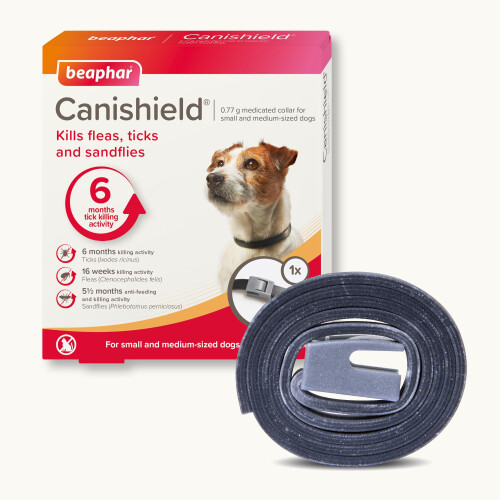 Beaphar Beaphar - Canishield Medicated Flea & Tick Collar for Small/Med Dogs 2