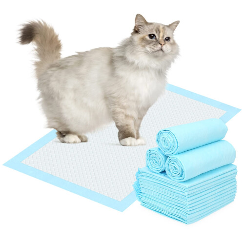 PWEZON Disposable Litter Box Liners, 50 pcs Super Absorbent Training P
