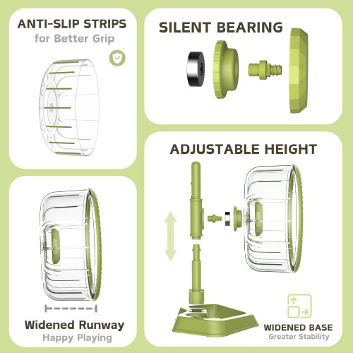 Hamster Wheel, Quiet Spinner Hamster Running Exercise Wheel with Adjus 2