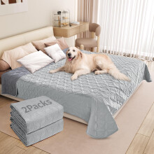 PICK FOR LIFE Waterproof Dog Blanket For Bed, 2 Packs 97190cm Dog Bla